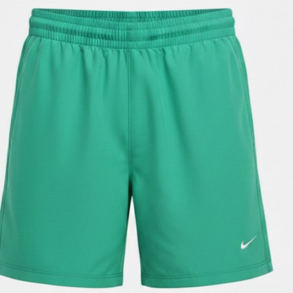 #612. Nike BOYS Youth NWT Stadium Green Dri-Fit 6” Pull On Woven Shorts